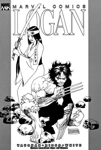 Logan #2 Black and White Variant comic book cover, 2008