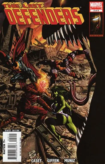 The Last Defenders #2 comic book cover, 2008
