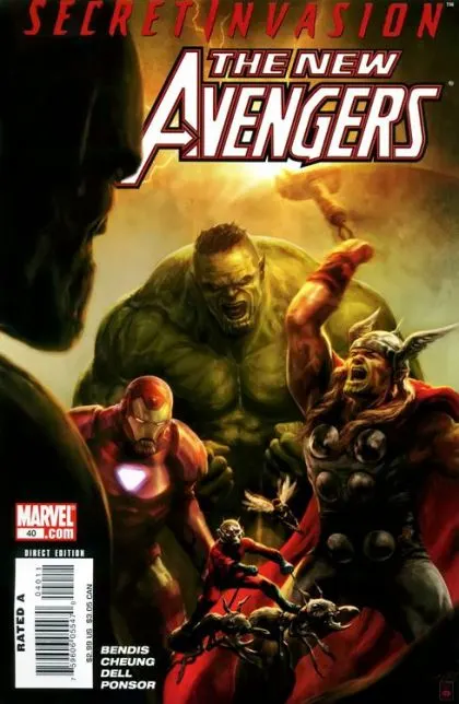 New Avengers, Vol. 1 #40 Aleksi Briclot Regular comic book cover, 2008