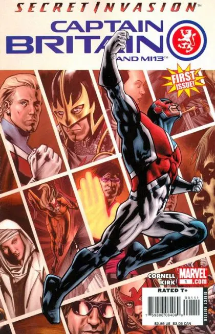 Captain Britain and MI:13 #1 comic book cover, 2008