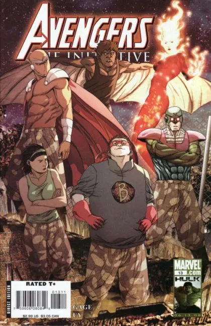 Avengers: The Initiative #13 Steve Uy Regular comic book cover, 2008
