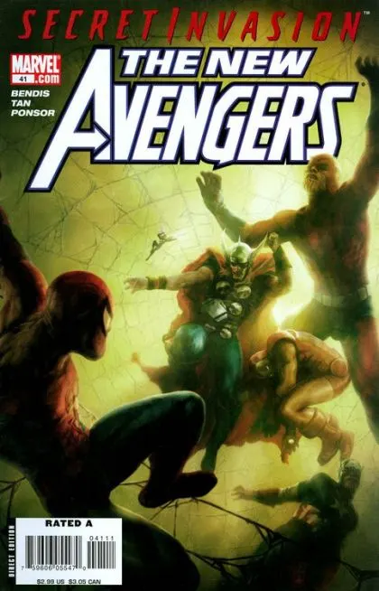 New Avengers, Vol. 1 #41 Aleksi Briclot Regular comic book cover, 2008