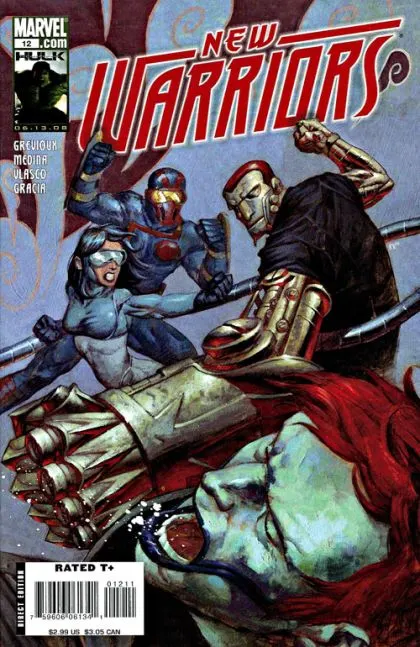 New Warriors, Vol. 4 #12 comic book cover, 2008