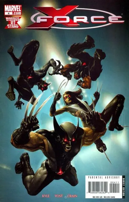 X-Force, Vol. 3 #4 Clayton Crain Regular comic book cover, 2008