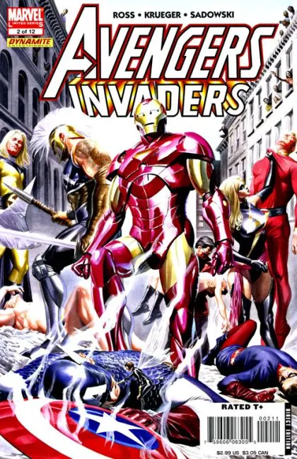 Avengers / Invaders #2 Direct Edition comic book cover, 2008