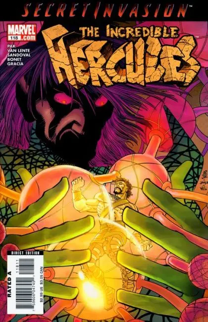 Incredible Hercules #118 comic book cover, 2008