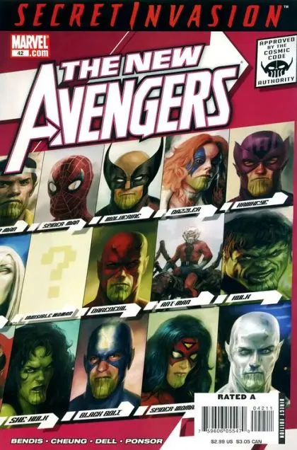 New Avengers, Vol. 1 #42 Aleksi Briclot Regular comic book cover, 2008