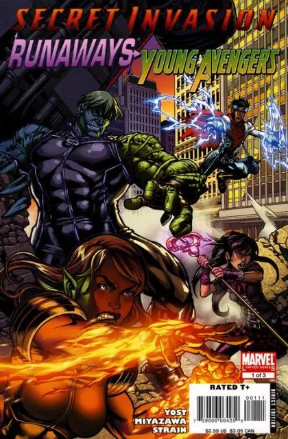 Secret Invasion: Runaways / Young Avengers #1 comic book cover, 2008