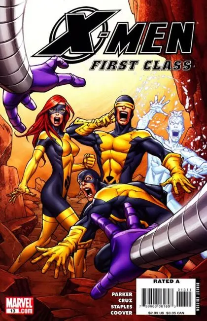 X-Men: First Class, Vol. 2 #13 Roger Cruz Regular comic book cover, 2008