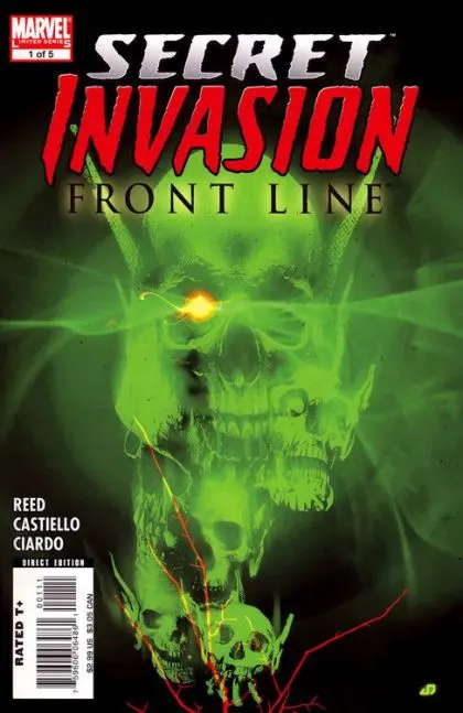Secret Invasion: Front Line #1 comic book cover, 2008