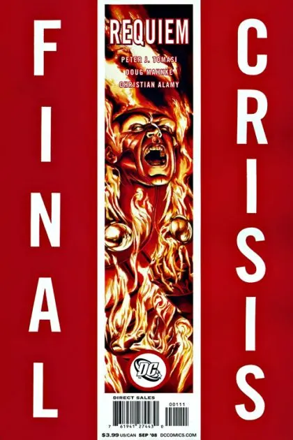 Final Crisis: Requiem #1 Sliver Cover comic book cover, 2008