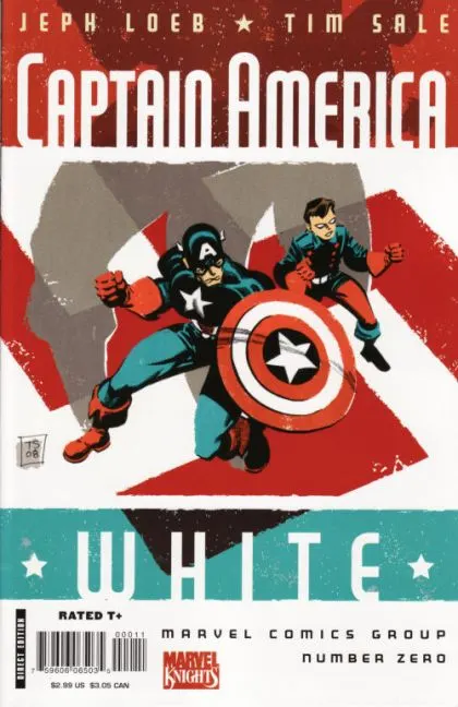 Captain America: White, Vol. 1 #0 Regular Tim Sale Cover comic book cover, 2008
