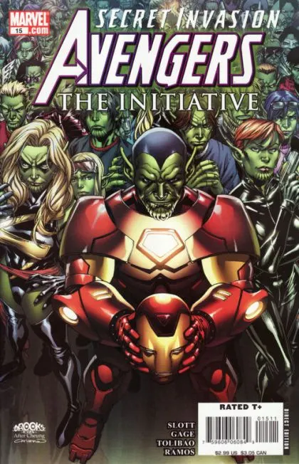 Avengers: The Initiative #15 Mark Brooks Regular comic book cover, 2008