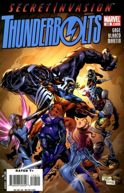 Thunderbolts, Vol. 1 #122 comic book cover, 2008