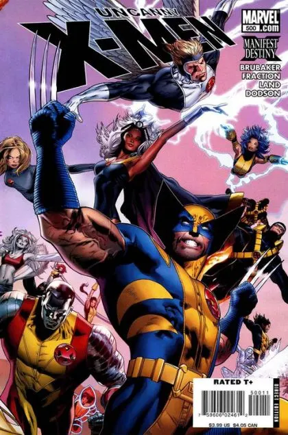 Uncanny X-Men, Vol. 1 #500 Greg Land Variant comic book cover, 2008