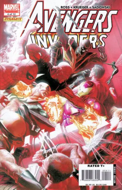 Avengers / Invaders #4 Direct Edition comic book cover, 2008