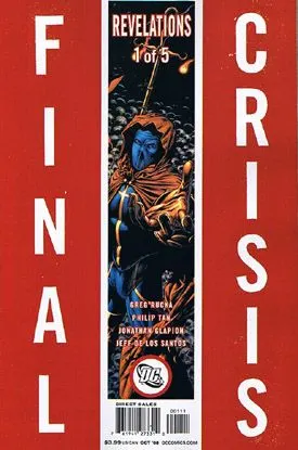 Final Crisis: Revelations #1 Sliver Cover comic book cover, 2008
