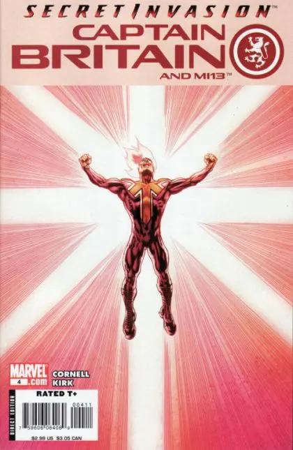 Captain Britain and MI:13 #4 comic book cover, 2008