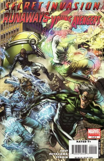 Secret Invasion: Runaways / Young Avengers #2 comic book cover, 2008
