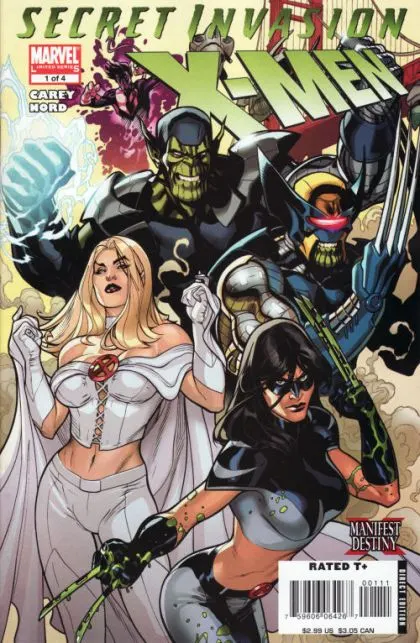 Secret Invasion: X-Men #1 comic book cover, 2008
