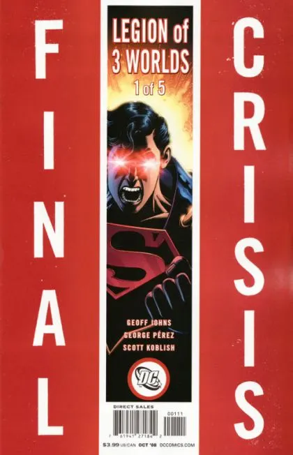 Final Crisis: Legion of Three Worlds #1 Sliver Cover comic book cover, 2008