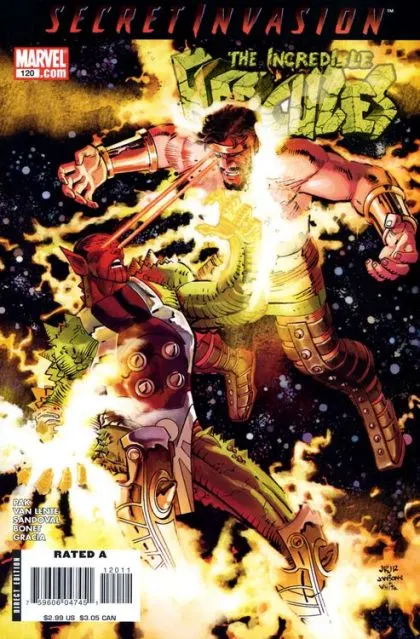 Incredible Hercules #120 comic book cover, 2008