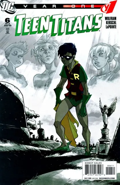 Teen Titans: Year One #6 comic book cover, 2008