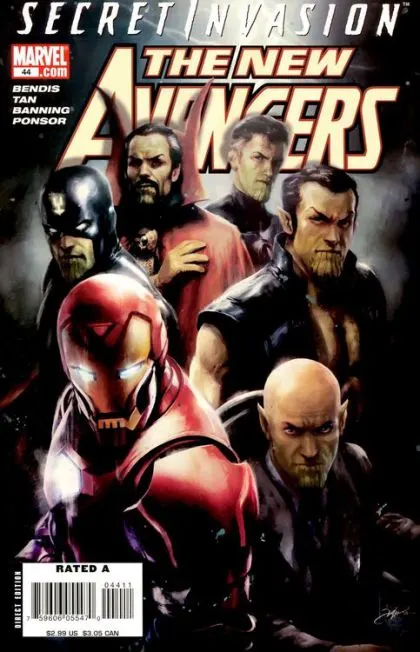 New Avengers, Vol. 1 #44 Aleksi Briclot Regular comic book cover, 2008