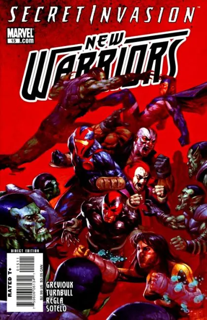 New Warriors, Vol. 4 #15 comic book cover, 2008