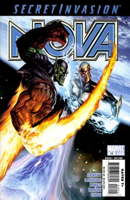 Nova, Vol. 4 #16 comic book cover, 2008