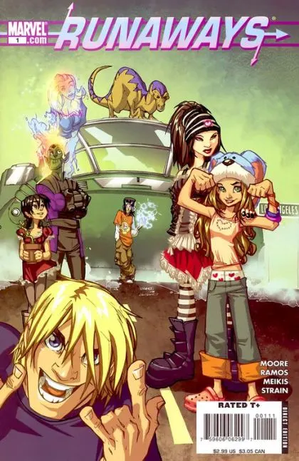 Runaways, Vol. 3 #1 comic book cover, 2008