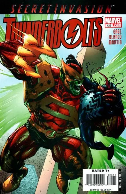 Thunderbolts, Vol. 1 #123 comic book cover, 2008