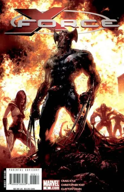 X-Force, Vol. 3 #6 Clayton Crain Regular comic book cover, 2008
