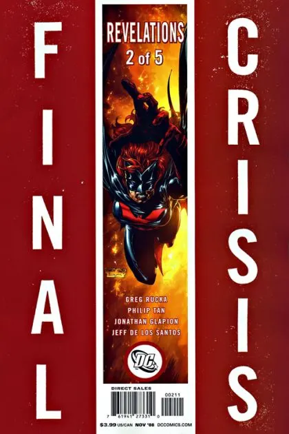 Final Crisis: Revelations #2 Sliver Cover comic book cover, 2008