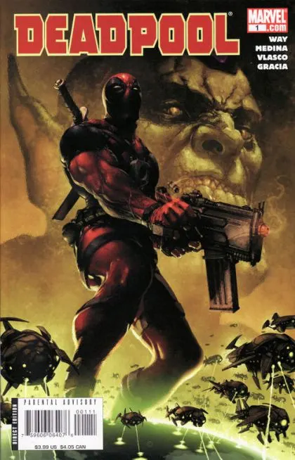 Deadpool, Vol. 3 #1 Clayton Crain Regular comic book cover, 2008