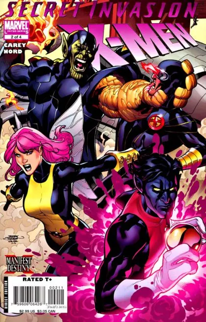 Secret Invasion: X-Men #2 Direct Edition comic book cover, 2008