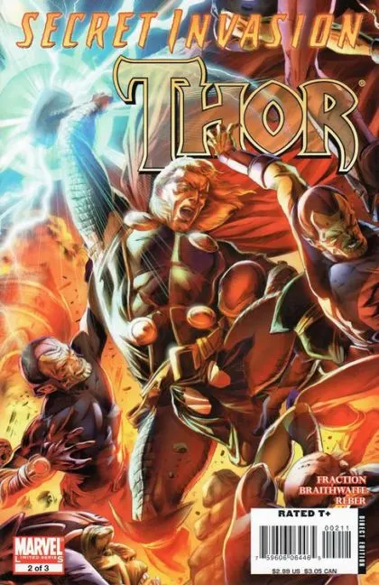 Secret Invasion: Thor #2 comic book cover, 2008