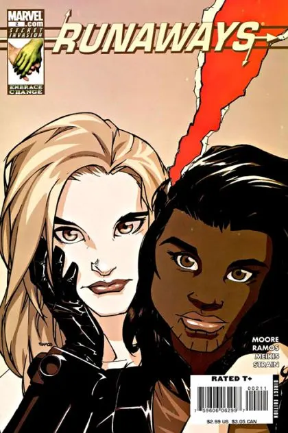 Runaways, Vol. 3 #2 comic book cover, 2008