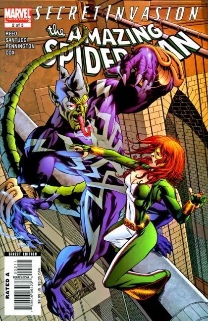 Secret Invasion: The Amazing Spider-Man #2 comic book cover, 2008