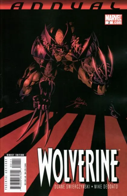 Wolverine, Vol. 3 Annual #2 Mike Deodato Jr. Regular comic book cover, 2008