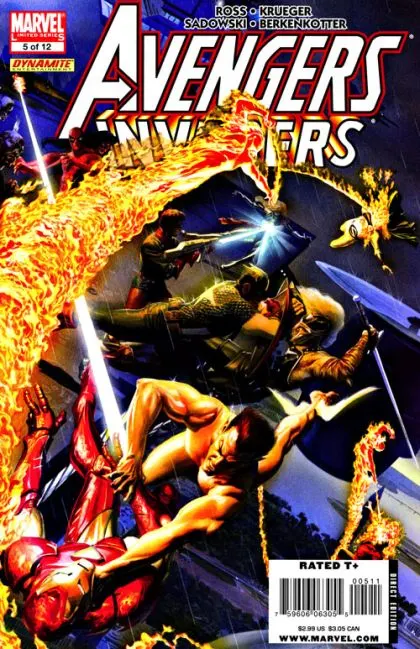 Avengers / Invaders #5 Direct Edition comic book cover, 2008