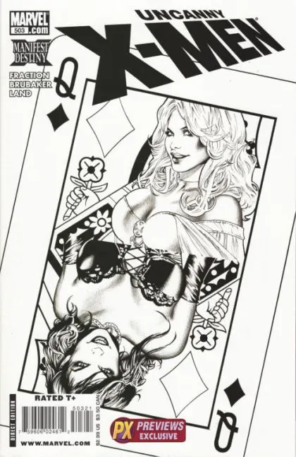 Uncanny X-Men, Vol. 1 #503 Diamond Previews Exclusive Sketch Variant comic book cover, 2008