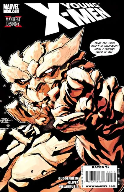 Young X-Men #7 Direct Edition comic book cover, 2008