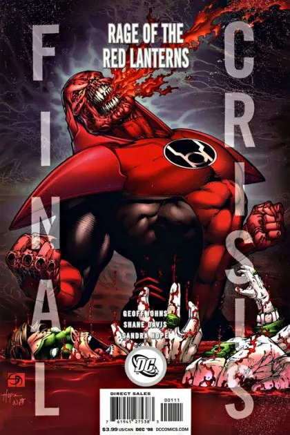 Final Crisis: Rage of the Red Lanterns #1 Character Cover comic book cover, 2008
