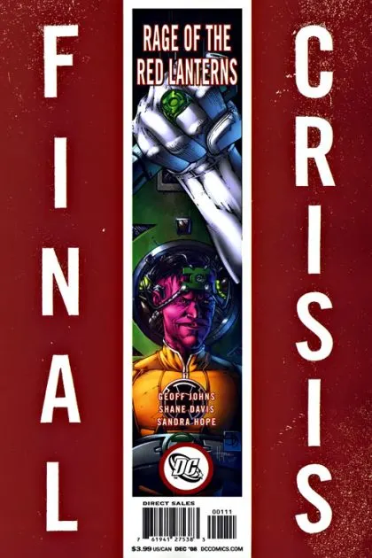 Final Crisis: Rage of the Red Lanterns #1 Sliver Cover comic book cover, 2008