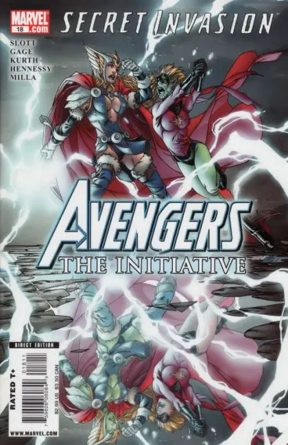 Avengers: The Initiative #18 Regular Mark Brooks Cover comic book cover, 2008