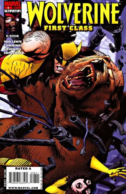 Wolverine: First Class #8 comic book cover, 2008
