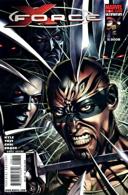 X-Force, Vol. 3 #8 comic book cover, 2008