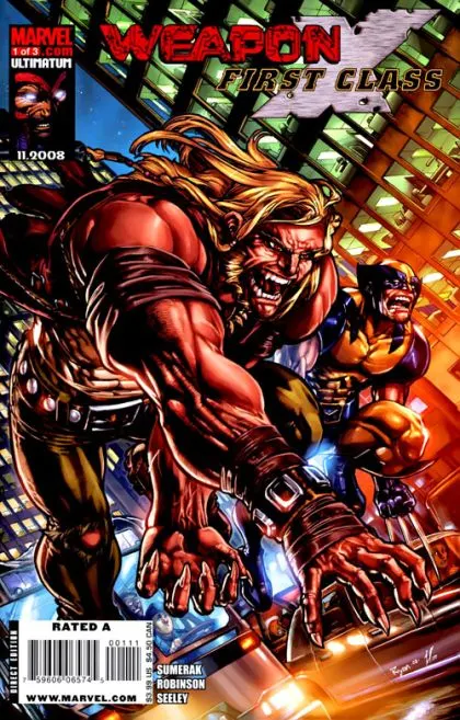 Weapon X: First Class #1 Regular Michael Ryan Cover comic book cover, 2009