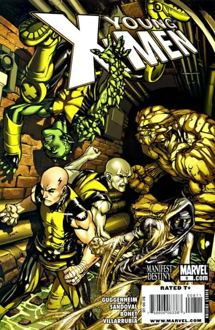 Young X-Men #8 comic book cover, 2009